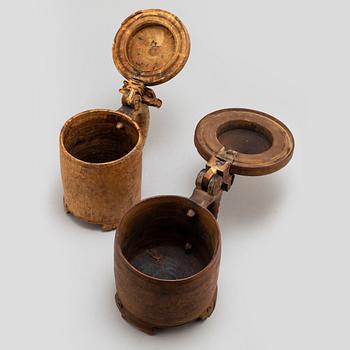 Two Norwegian 18th century tankards.