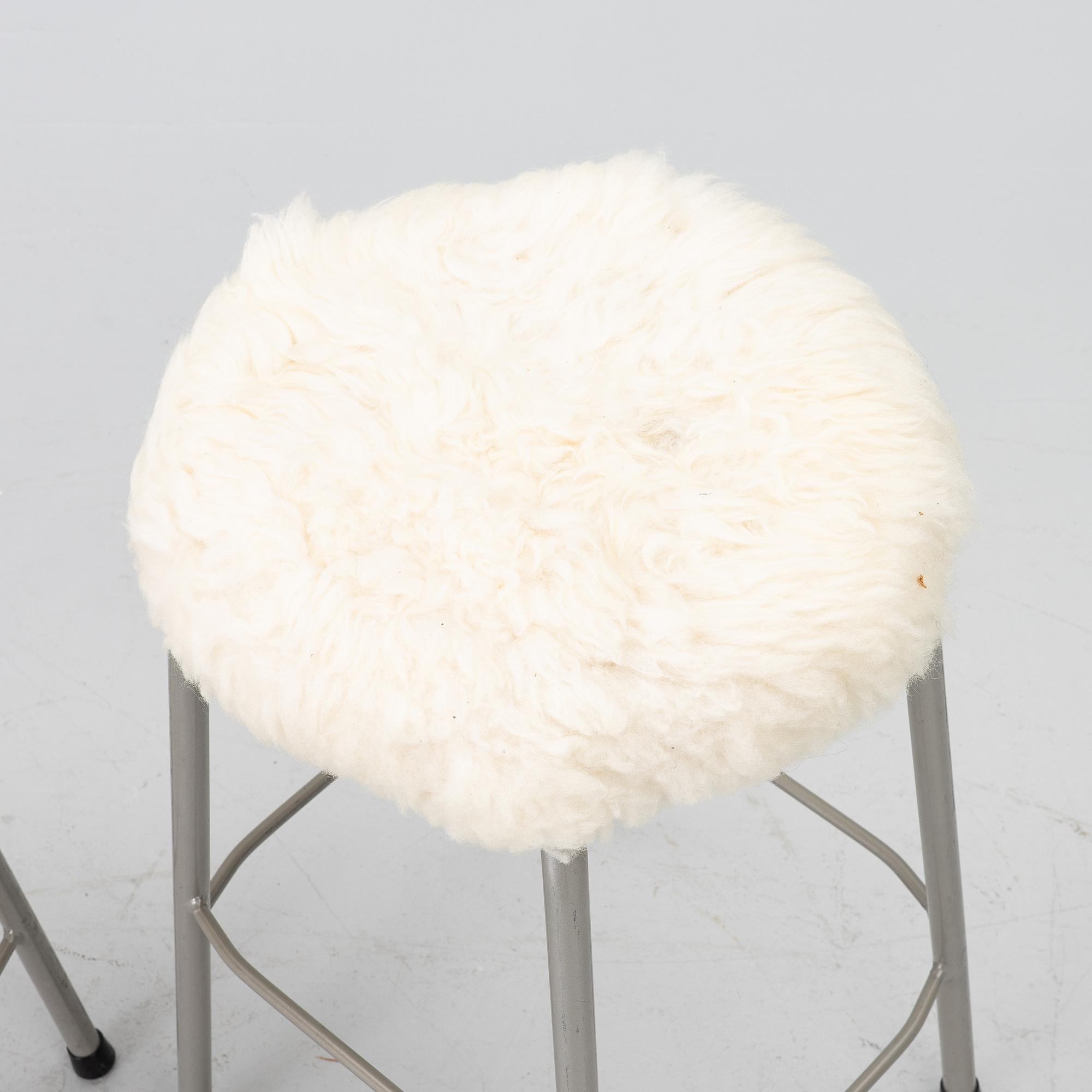 Stools, 3, latter half of the 20th century.