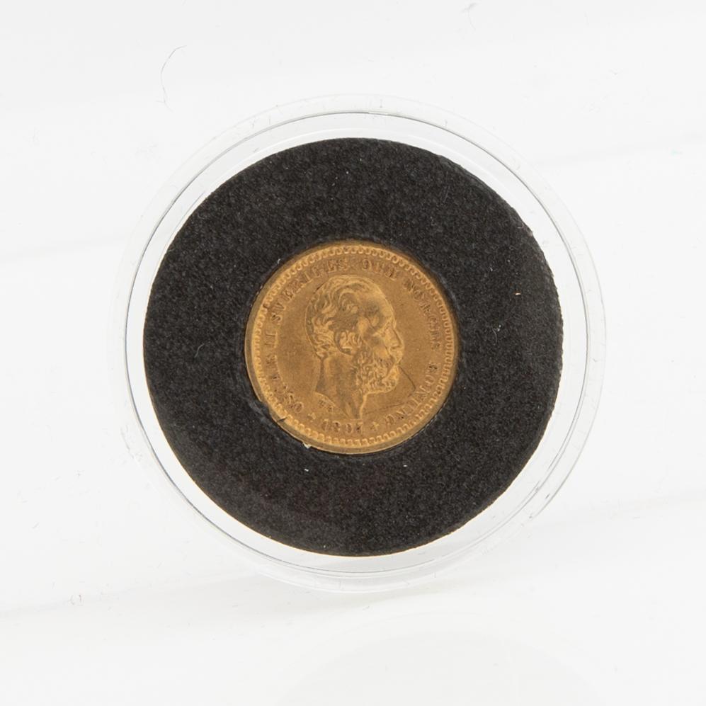 Gold coin Sweden, Oscar II 5 kr, 1894.