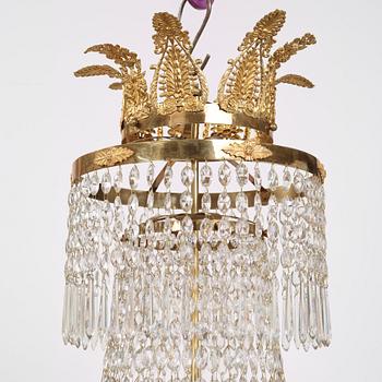 A Swedish 19th Century thirteen-light chandelier.