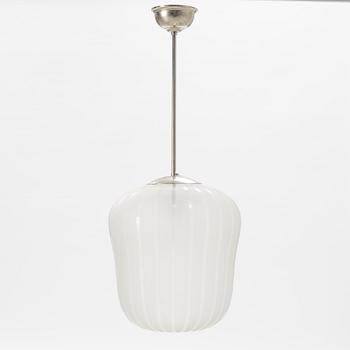 A Swedish Modern glass ceiling light, Orrefors, 1940's.