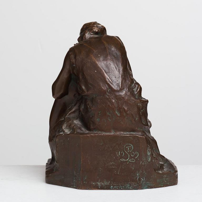 THEODOR LUNDBERG, Skulptur, brons. Sign och dat 1909. Gjutarstämpel. Höjd 30 cm.