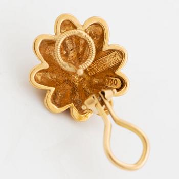 A pair of 18K gold Tiffany & Co earrings design Schlumberger.