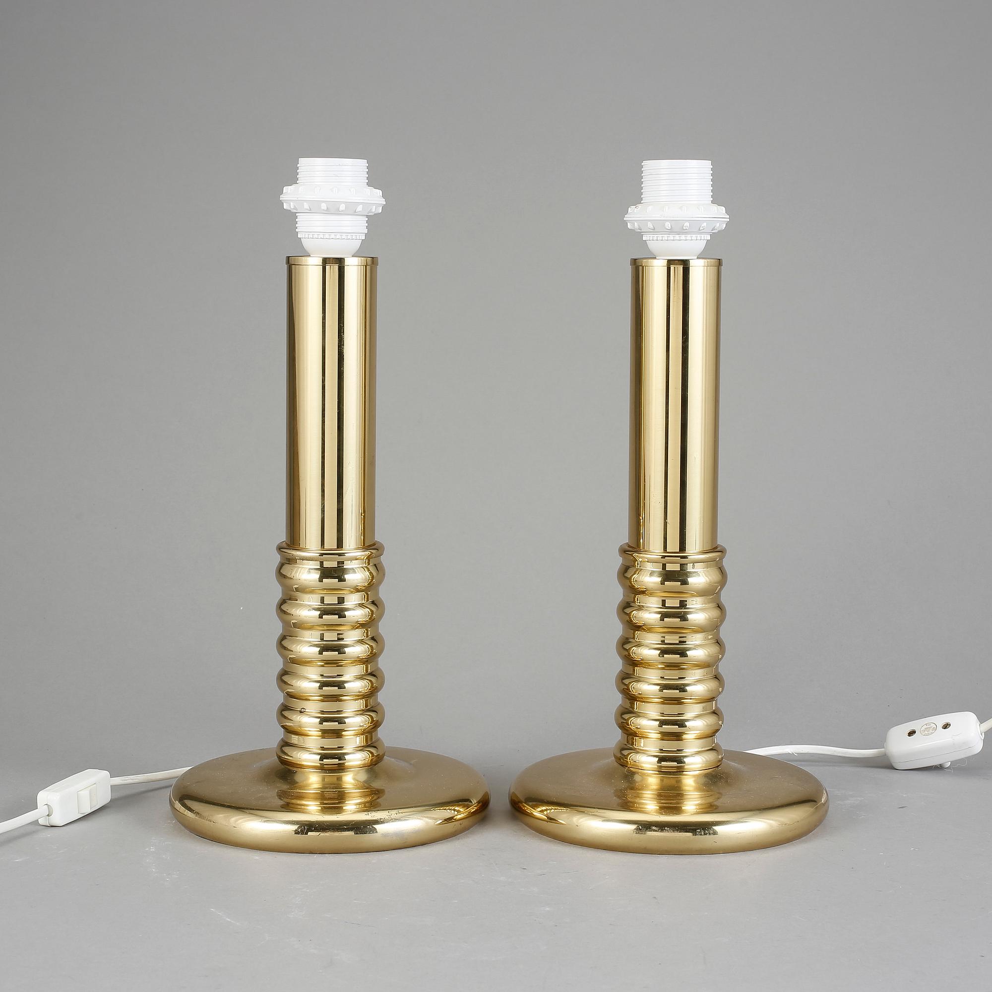 BORDSLAMPOR, ett par. 1960-70-tal.