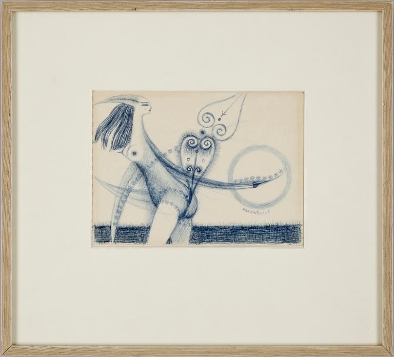 MAX WALTER SVANBERG, bläck, sign och dat -60.