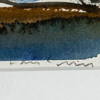 LARS LERIN, watercolour, signed.