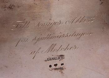 KAFFE- OCH TESERVIS, 4 delar, silver, gustaviansk stil, CG Hallberg, Stockholm, 1906. Totalvikt 2470 gram.