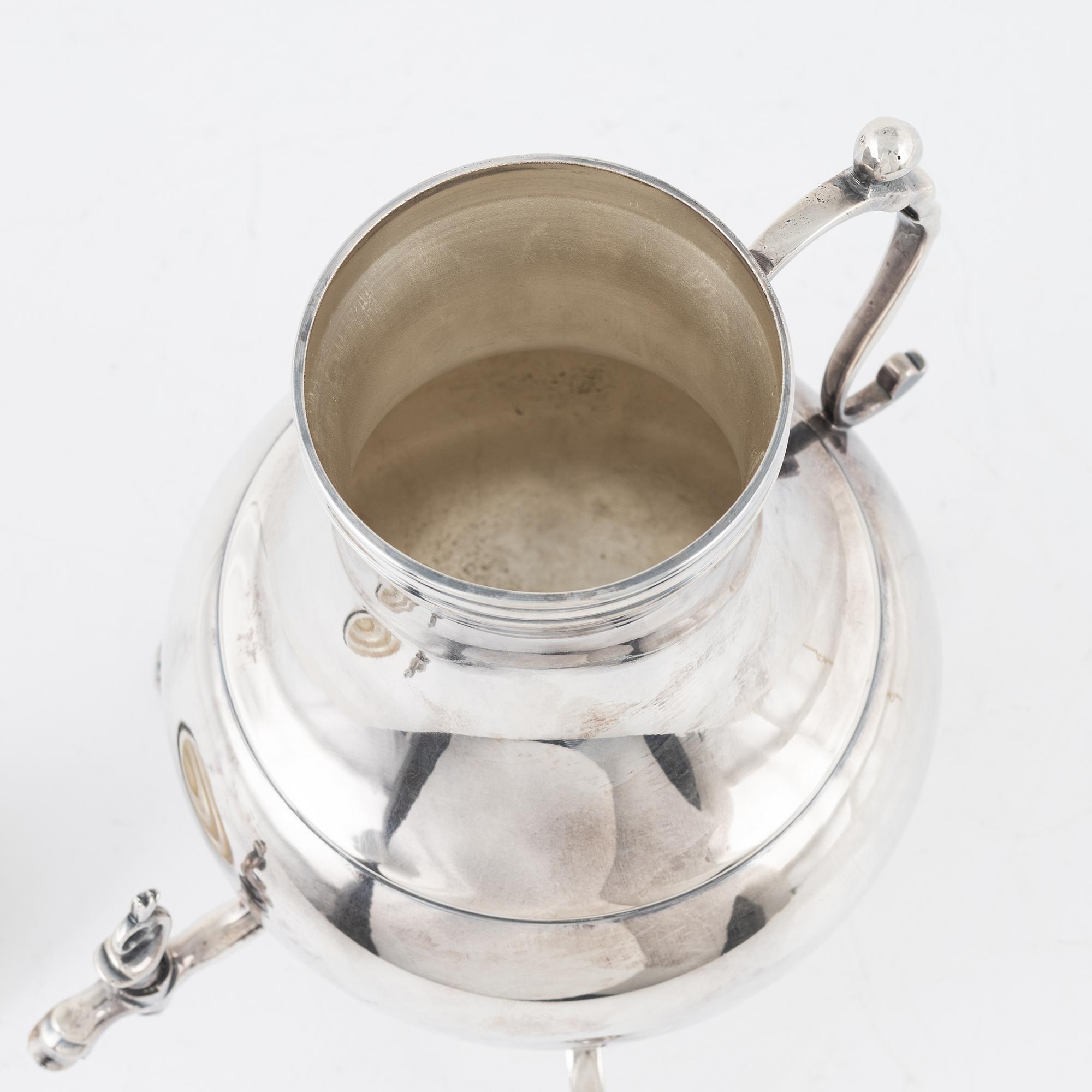 A silver plated samovar, Firma Svenskt Tenn, second half of the 20th Century.