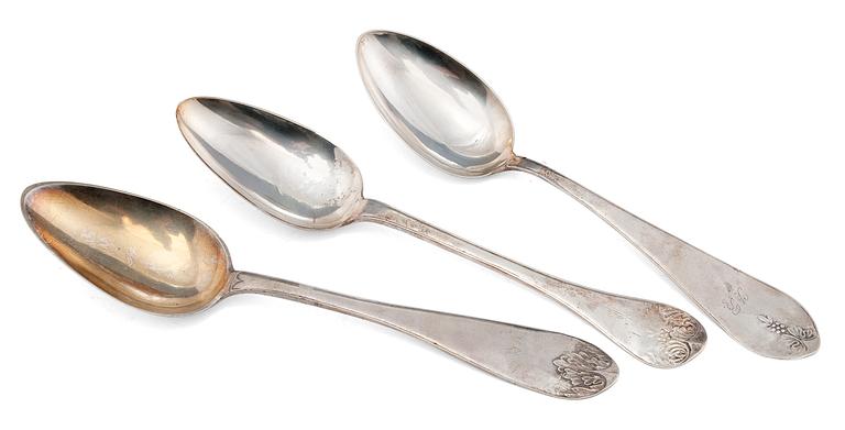 FINNISH SPOONS, 3 PIECES.
