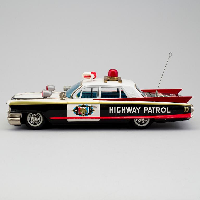 a BANDAI "Highway Patrol" police car, Japan ca 1961.