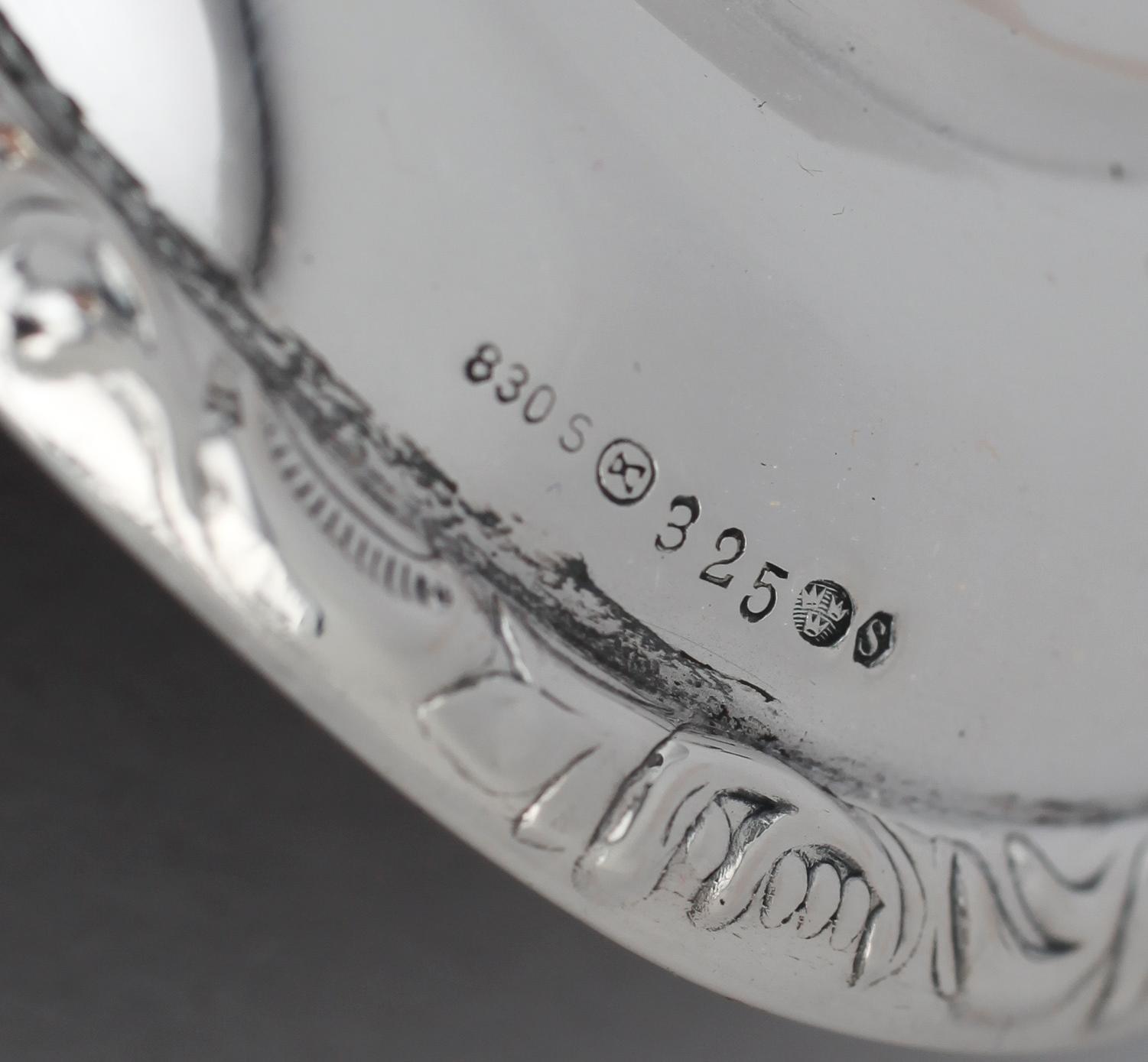 LJUSSTAKAR, 5 st, silver, Norge, 1900-talets andra hälft.