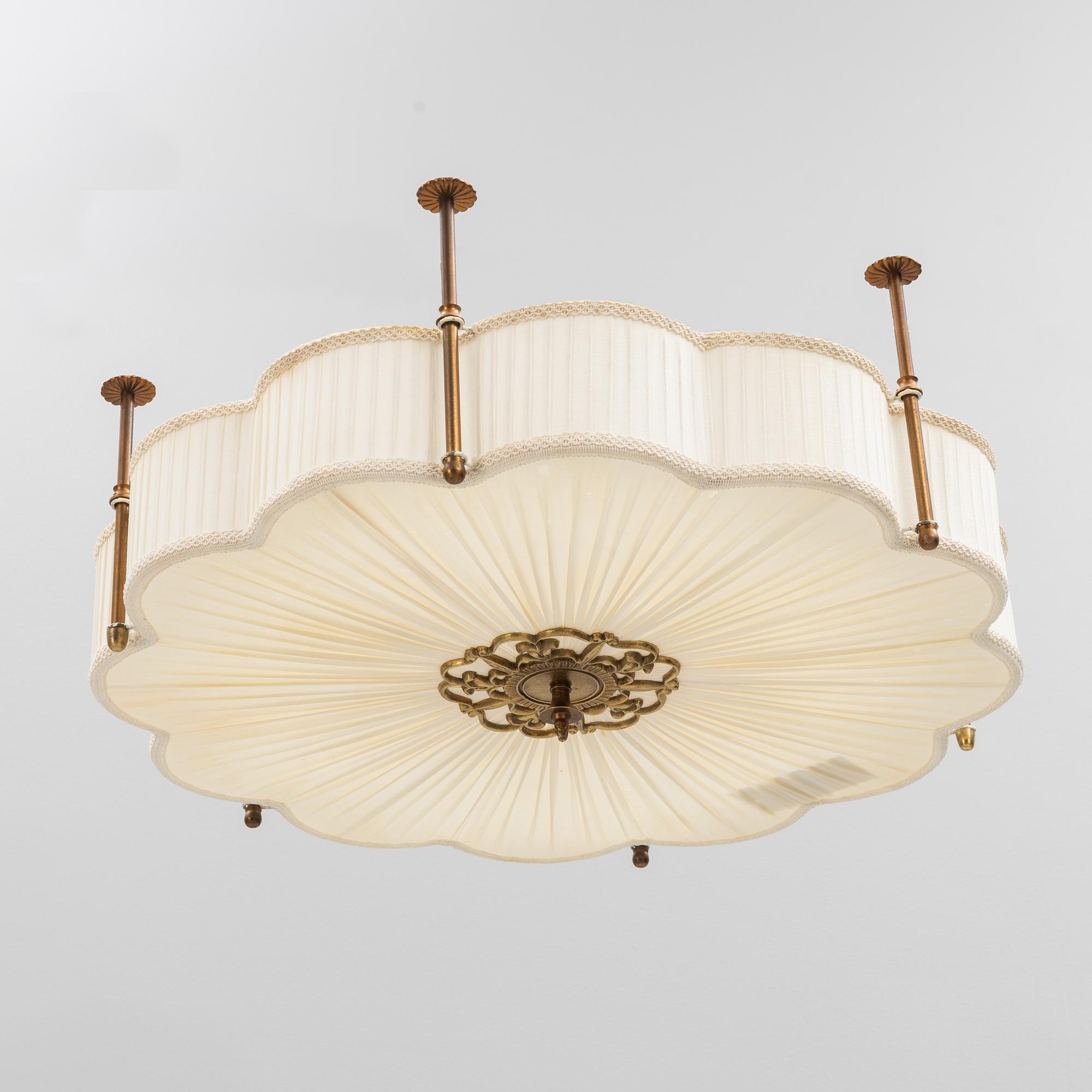 A Swedish Grace ceiling lamp, 1920's/30's.