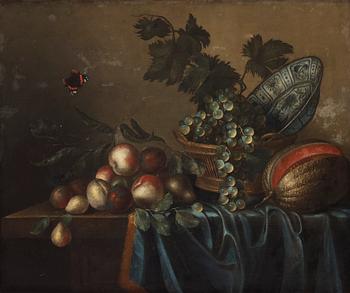 651. Gillis Gillisz. de Bergh, Still Life with Fruits and Butterfly.