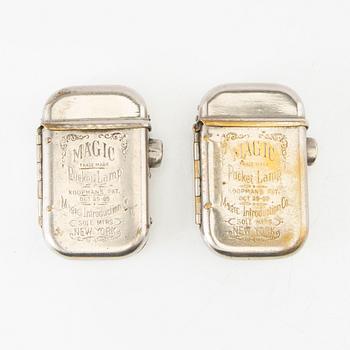 Koopman lighters, 2 pcs "Magic pocket lamp," USA circa 1900.