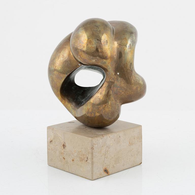 Eva Acking, sculpture. Signed. Bronze, total height 17 cm.