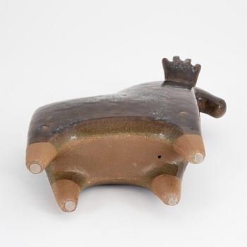 Lisa Larson, a stoneware figurine of a moose, Gustavsberg.