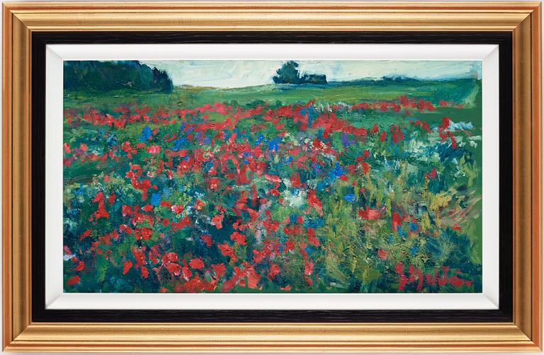 Gerhard Nordström, Landscape with poppies.