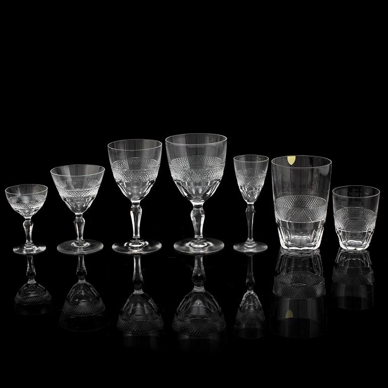 SERVIS, glas, 43 delar, "Rio", Orrefors, 1900-talets andra hälft.