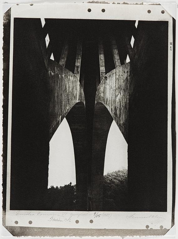 LENNART OLSON, photograph gum print signed and dated 1982 and numbered 9/15.