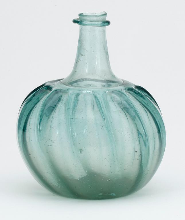 FLASKA, glas, 1700-1800-tal.