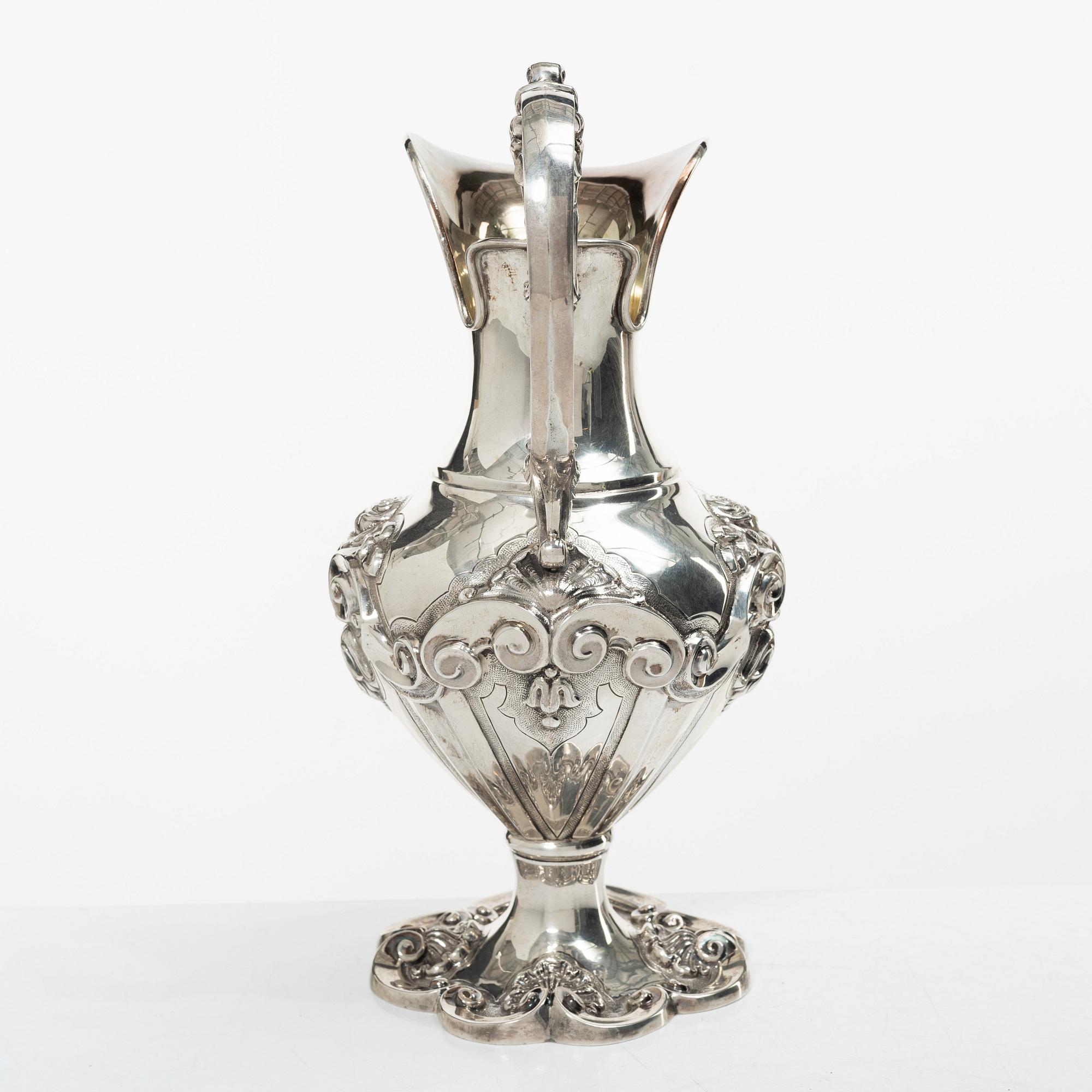 Jug, sterling silver, Rococo style, 20th century.