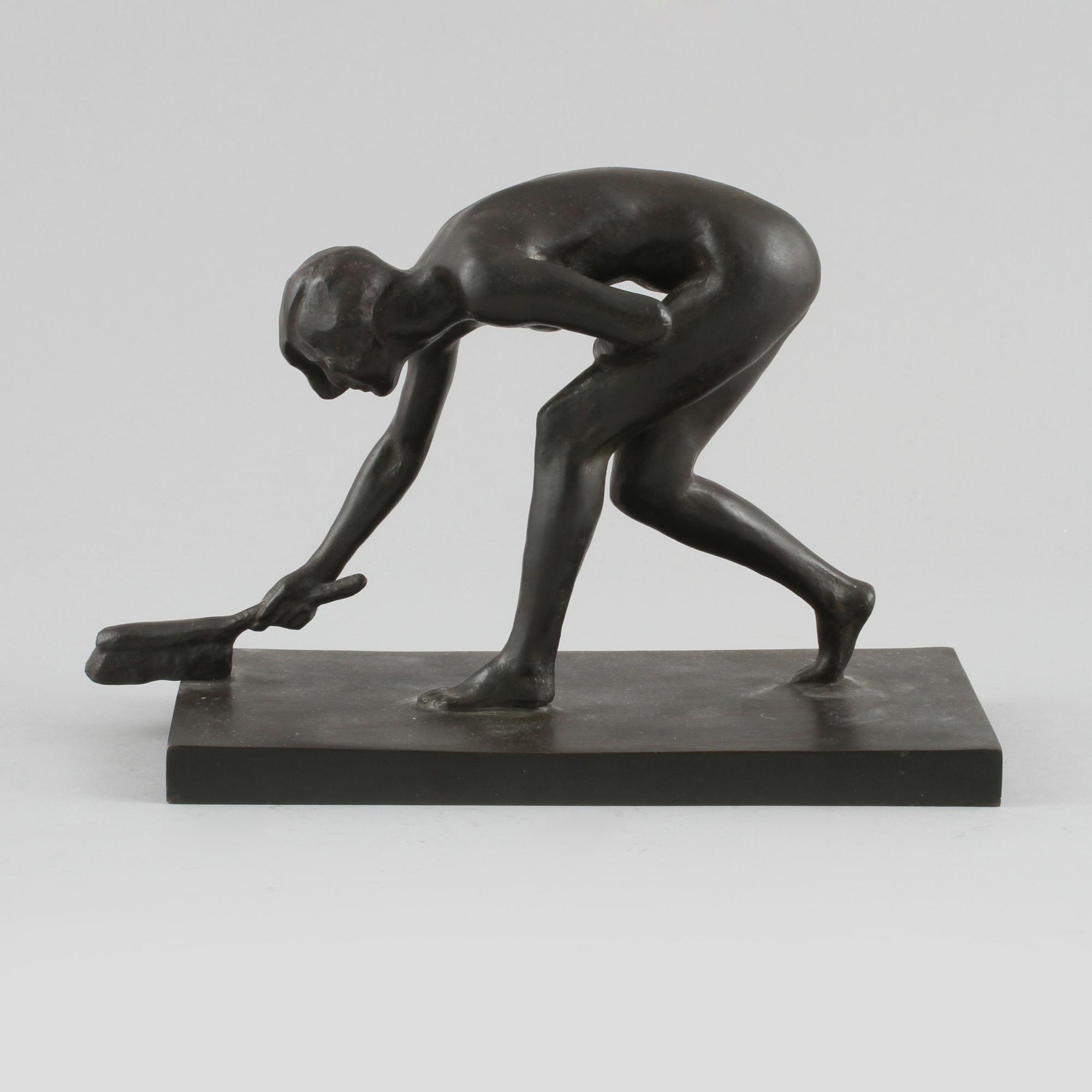 BRUNO LILJEFORS, efter, skulptur, brons, "Vardag", H Bergman fud., 1977, numrerad 1/12.
