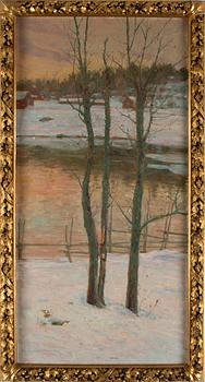 EDVARD WESTMAN, oil on canvas, signed Edv. Westman and dated Jungfruskär Jan 1907.