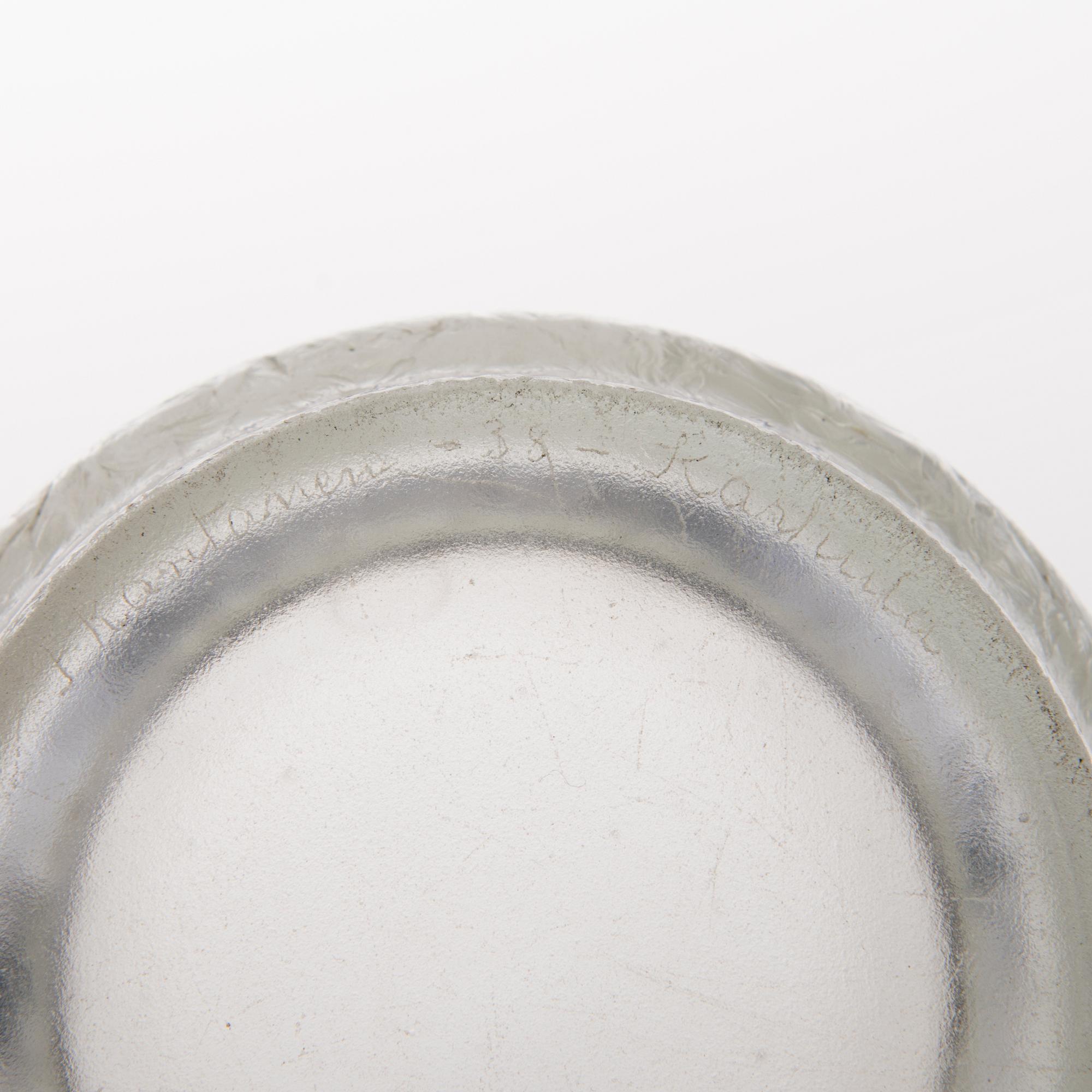 FRANS RANTANEN, maljakko lasia, signeerattu F. Rantanen -38 Karhula.