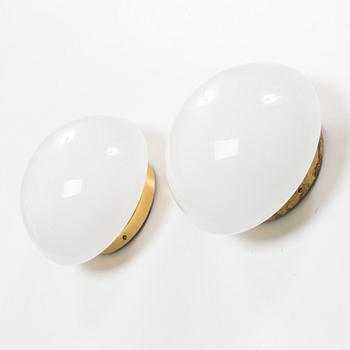 Klaus Michalik, three wall/ceiling lamps, 'Bau', Orno, Finland.