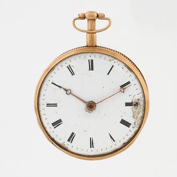 POCKET WATCH, case marked "FLB", inner case marked "Breguet à Paris", 53 mm.