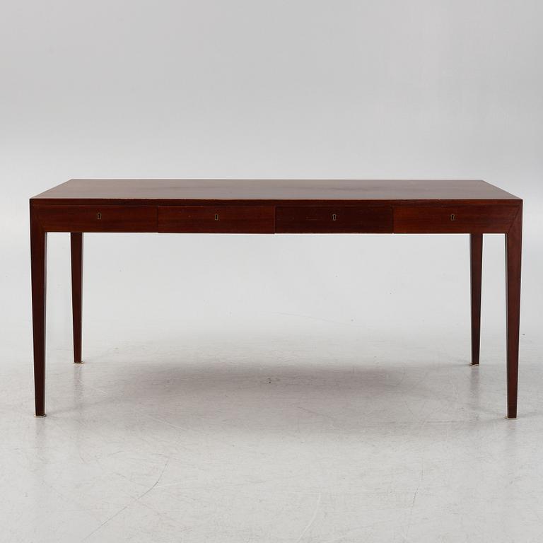 Severin Hansen, a mahogany desk for Haslev, Denmark 1960s.
