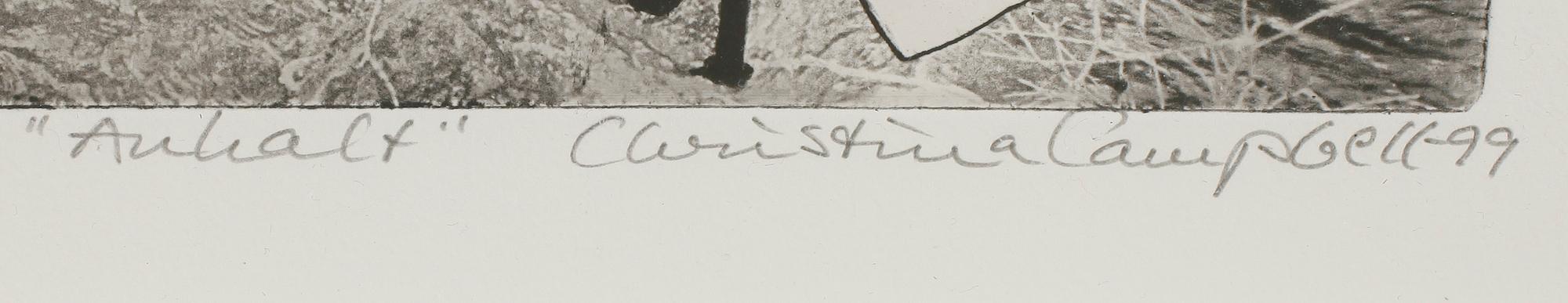 CHRISTINA CAMPBELL, etsning, signerad och daterad -99, numrerad 39/100.