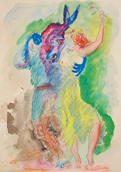 Isaac Grünewald, Titania and Bottom with doney head from A Midsummer Night's Dream.