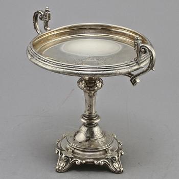 UPPSATSSKÅL, silver, Lars Larson & Co, 1800-talets andra hälft. Vikt 500 g.