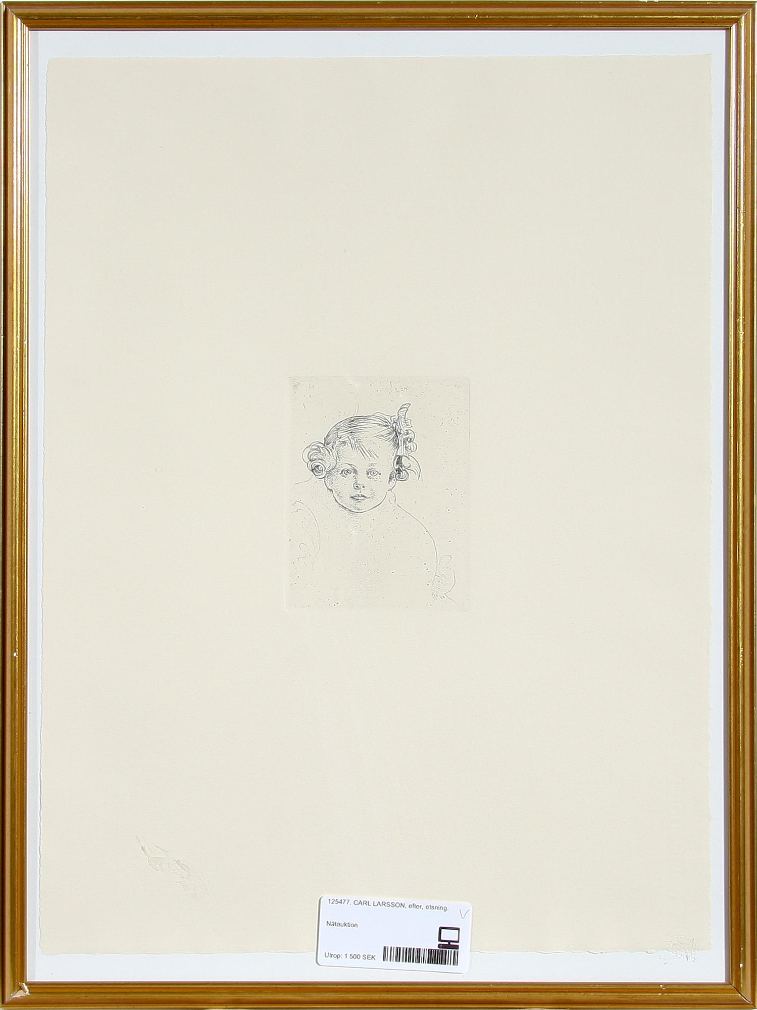 CARL LARSSON, efter, etsning. Osign.