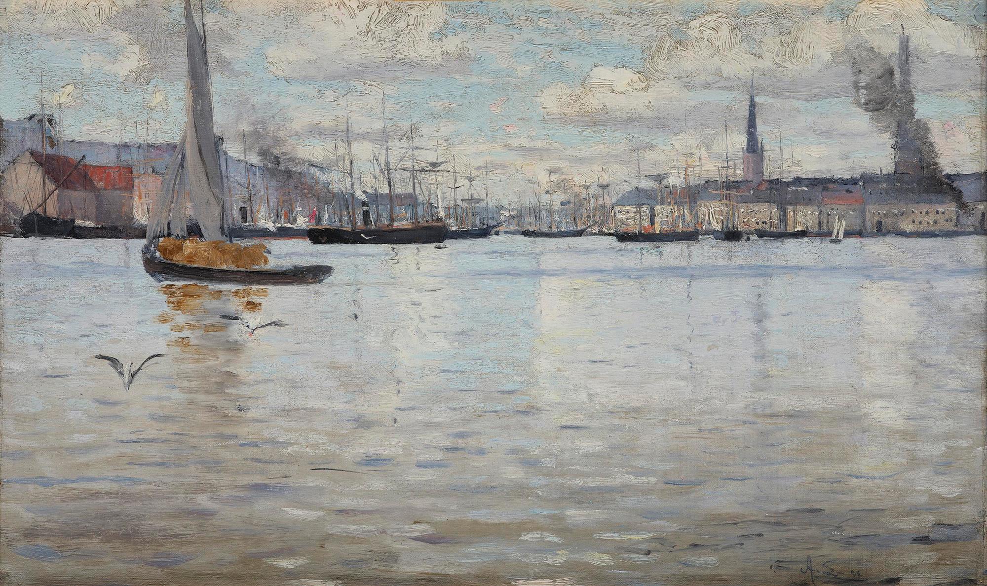 Axel Lindman, "Skeppsbron" (Stockholm).