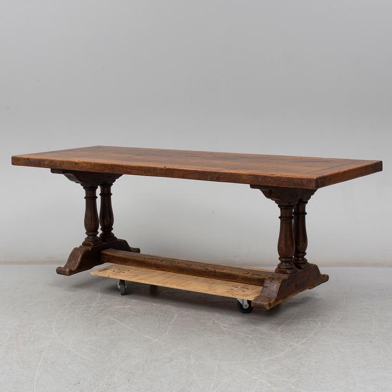 A 19th century oak table.