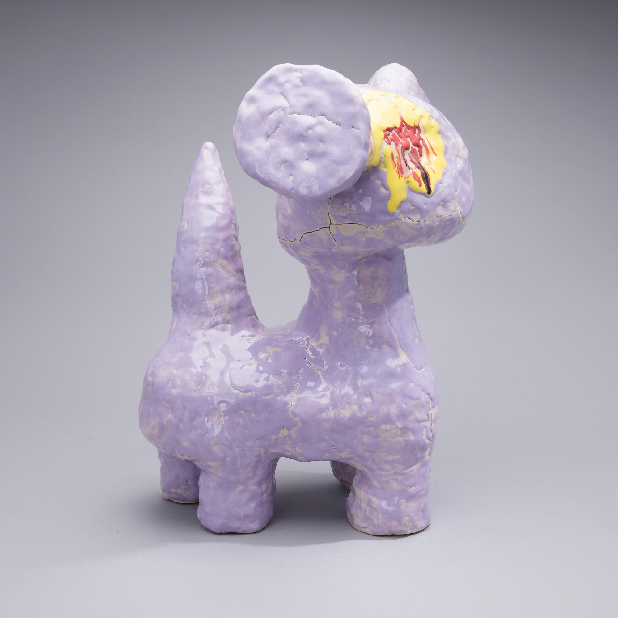 JASMIN ANOSCHKIN, A CERAMIC SCULPTURE. Purple koala.