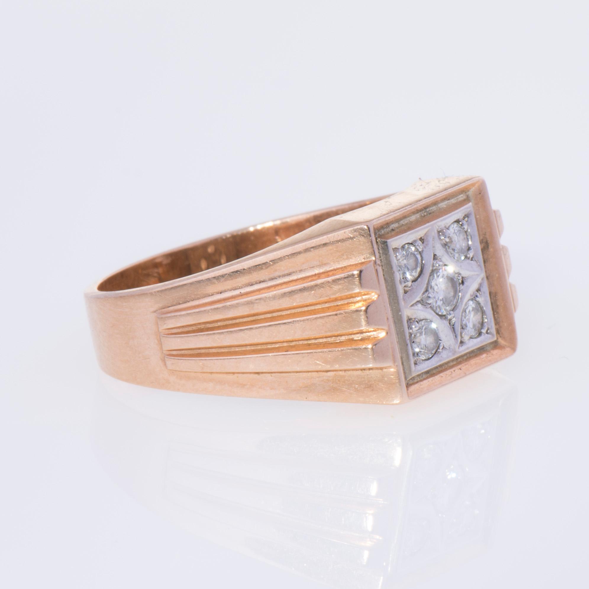 RING, 14K guld, briljantslipade diamanter. Finska stämplar, 1990. Vikt ca 9,1 g.
