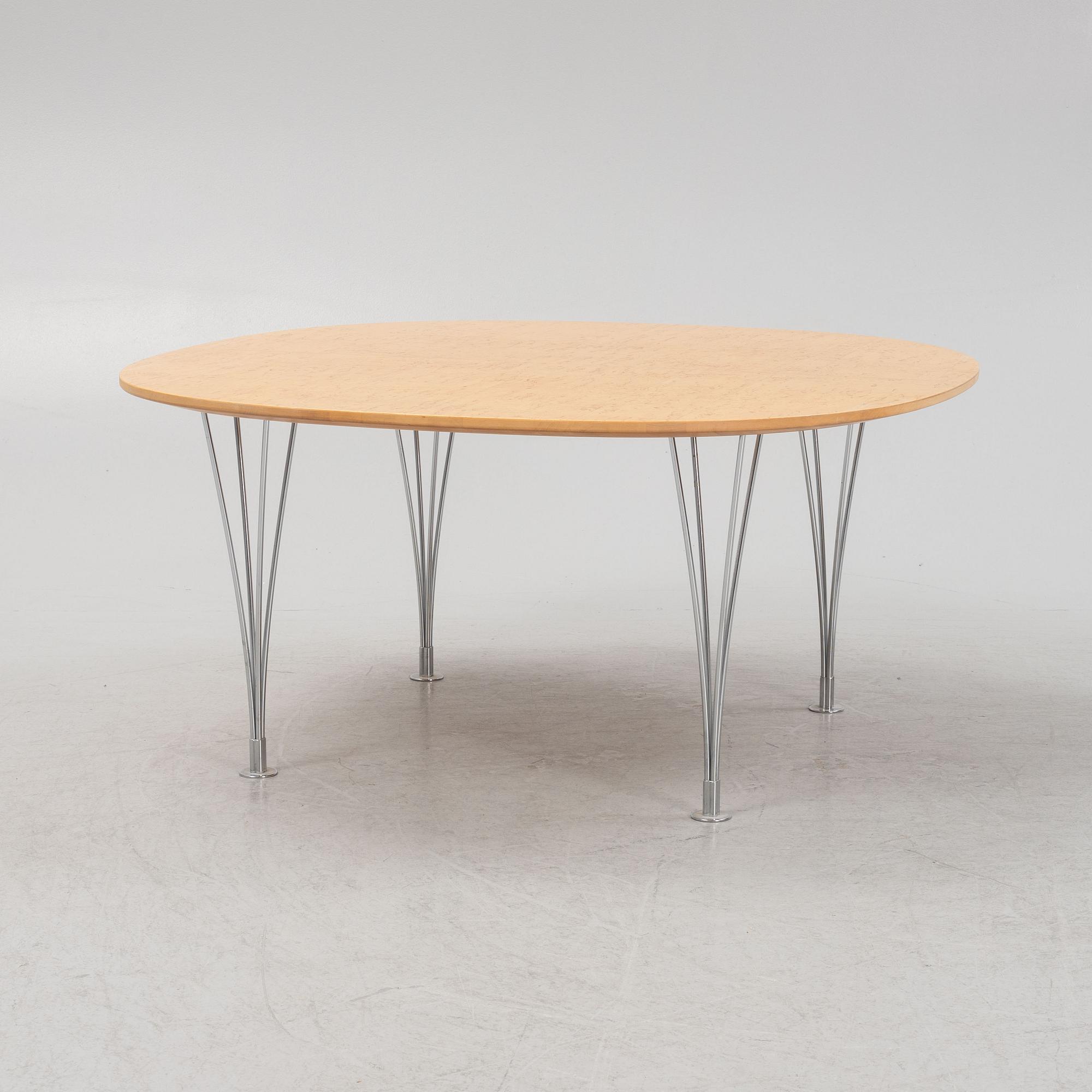 Bruno Mathsson & Piet Hein, a 'Supercirkeln' coffee table, Bruno Mathsson International.