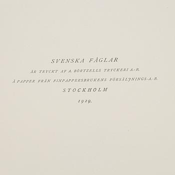 Bröderna von Wright, bokverk, 3 band, "Svenska fåglar", A. Börtzells tryckeri AB, Stockholm, 1924-1929.