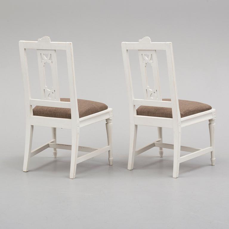 Six early 20th century Gustavian style chairs.