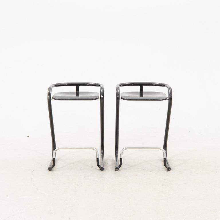 A pair of model S70-3 barstool by Börge Lindau & Bo Lindekrantz for Lammhults, 1994.