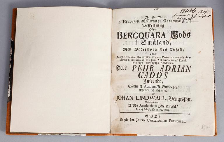 PARTI BÖCKER, 6 st, bl.a "Memorabilium", Johannis Schefferi, 1672.