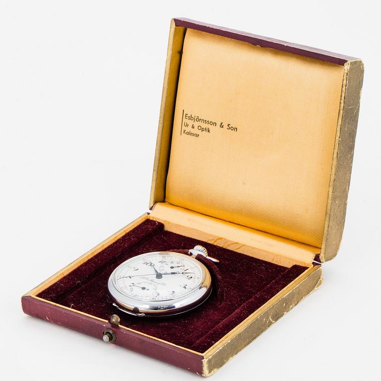 HY MOSER & CIE, pocket watch, chronograph, 49 mm.