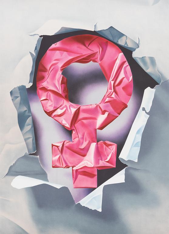 Yrjö Edelmann, "Female power wrapped in pink".