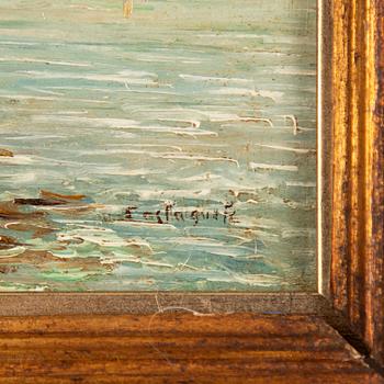 Giovanni Castagneto, Coastal Landscape, a pair.