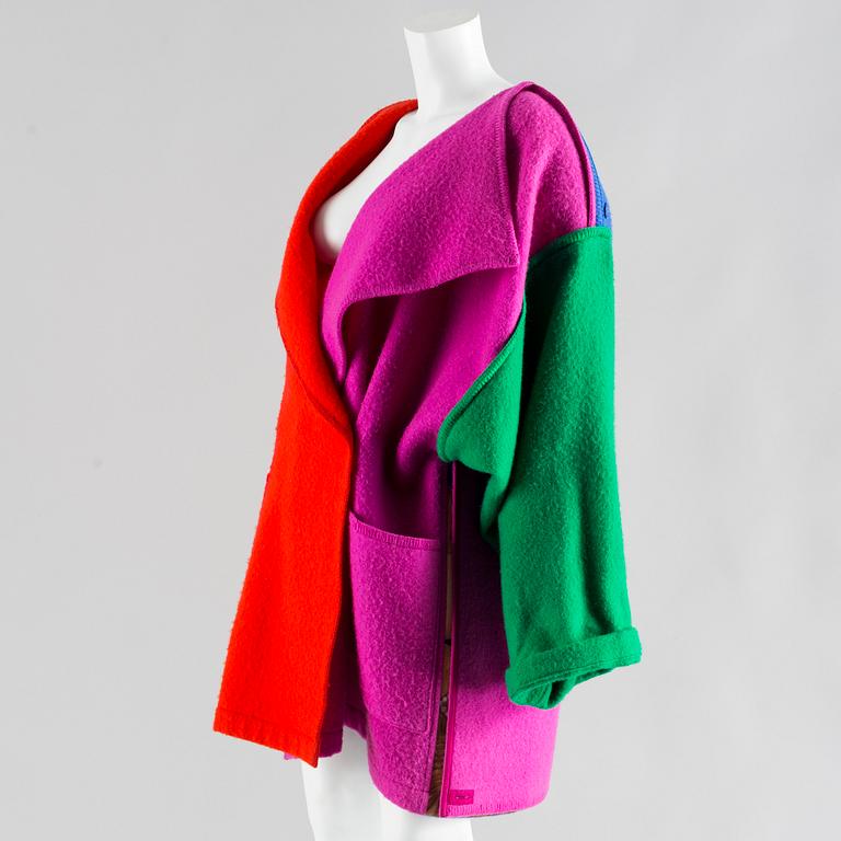 A multi colour wool jacket by Jean Charles de Castelbajac.