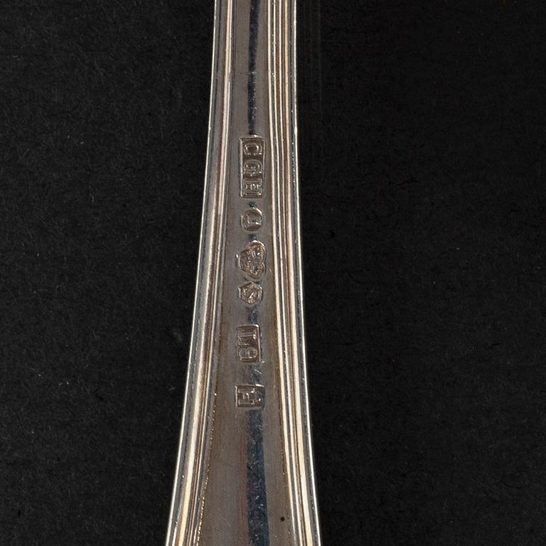 GAB, CG HALLBERG, HALLBERGS, a part 'Kungsholm' silver cutlery, Stockholm, 1950/60s (65 pieces).