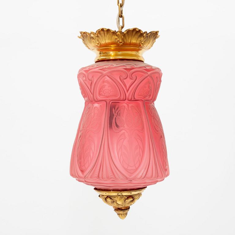 Månskensampel, jugend, omkring år 1900.